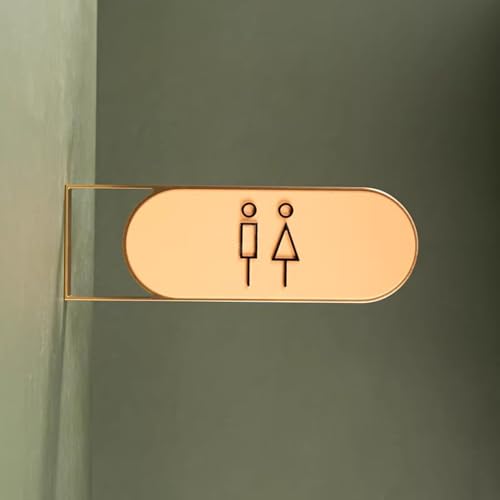 Plaque de toilettes mixte design pour guider vos invités avec style