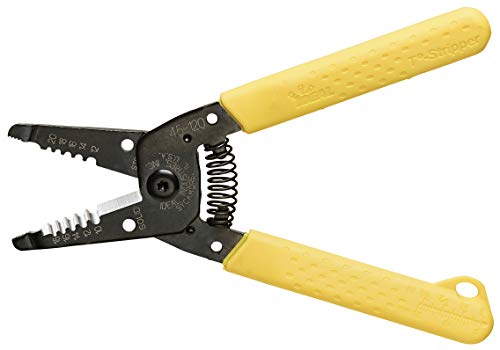 Image of IDEAL Electrical 45-120 T-5 T-Stripper - 10-20 AWG, Yellow Wire Stripper with Looping Holes, Plier Nose, Spring Loaded Automatic Opening (Pack of 2)
