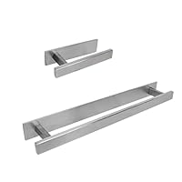 Porte-serviettes Et Porte-papier Toilette Adhésif Sans Perçage - Acier Inoxydable, Blanc - Pour Salle De Bain