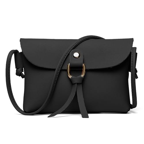 Bolsa transversal para celular feminina, bolsa de ombro pequena, mini carteira de celular para viagem, bolsa de compras, Preto - A