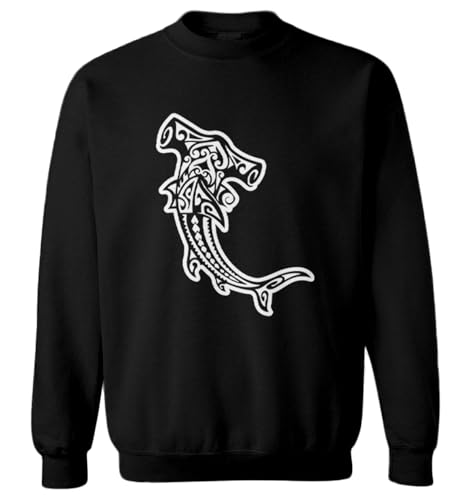 Tribal Hammerhead Shark - Sharks Attack Toddler Fleece Crewneck Sweater