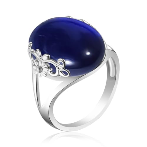 DALEGEM Natural Clear Transparent Crystal Ring for Women,S925 Sterling Silver