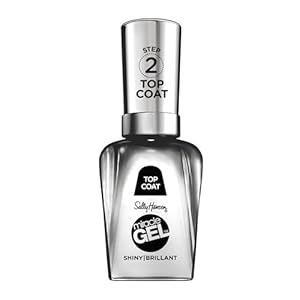 Sally Hansen Miracle Gel™, Shiny Top Coat, Long Lasting, Gel-Like Formula, No UV Lamp Needed, Clear Nail Polish