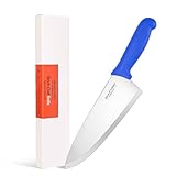 BOLEXINO 8 inch Japanese High Carbon Stainless Steel Chef Knife, Professional Extra Sharp Wide Cook Knife with Non-slip Ergonomic Handle, for Kitchen Home Restaurant
