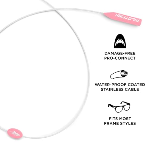 Image of Pilotfish Wire Sunglasses Strap, No-Tail Eyewear Retainer for Glasses, Secure Eyeglass Holder for Sports and Outdoors