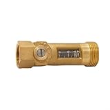 Glomc Válvula de equilibrio de cobre con medidor de flujo de resorte, lector de flujo de latón para sistemas de calefacción y refrigeración, visualización directa de L/min 1-3.5 o 2-8, control