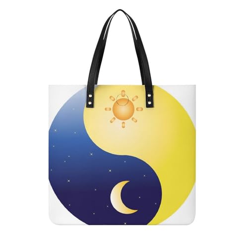 Sac à bandoulière Tai Chi au design Soleil Lune élégant