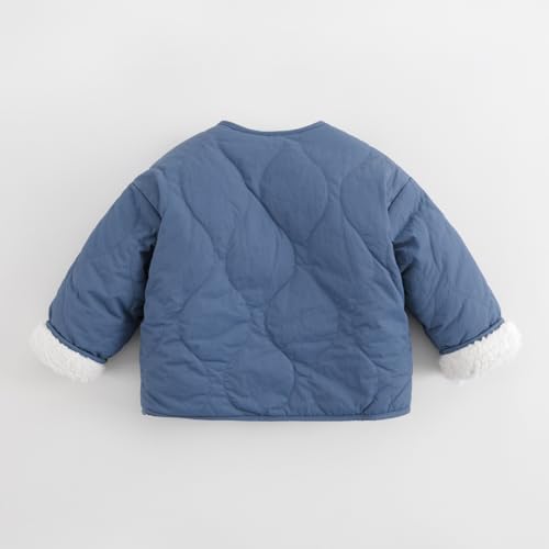 marc & janie Boys Girls Long Sleeve Button Padded Jacket Water Wave Quilted Thick Outerwear Soft Warm Tops 2311693