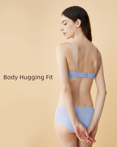 Image of Organic Pima Cotton Bra Wireless Padded Bralette Breathable Comfortable Bras for Women Everyday Triangle Bralette