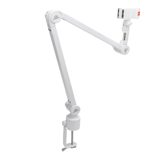 VELATEMOR Mikrofonarm, Mikrofonarm Zur Tischmontage, um 360 Grad Drehbarer, Verstellbarer Mikrofonarmständer für Mikrofone mit 32–60 Mm Durchmesser