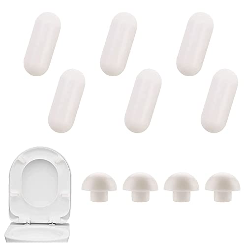 Tampon Universel pour Siège Toilette, Tampon Abattant WC, 10 Pièces Pare-Chocs de Siège de Toilette pour La Maison, l'hôtel, l'hôpital, l'ensemble de Toilette Scolaire