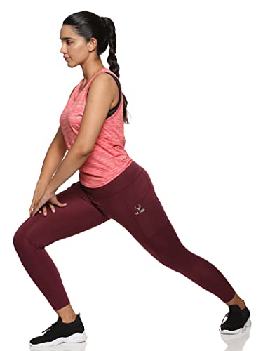 Image of High Waist Slim Fit Gym Workout Tights Yoga Pants Leggings with Pocket for Women