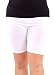 White Woman Plus Size Cotton Spandex Mid Thigh Shorts, 3XL