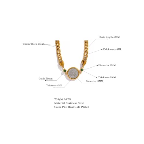 Collier Maya FLXHHX pendentif médaillon or 18K idée cadeau anniversaire - 4