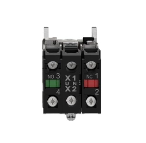 Bouton-Poussoir de Commande Harmony XB4 Métal Encastré Vert LED 1NO - 4