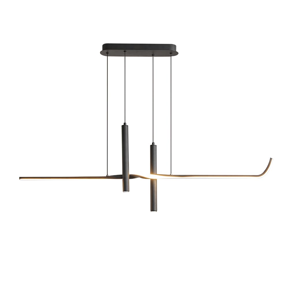 Lustre linéaire LED pour îlot de cuisine et salle à manger moderne
