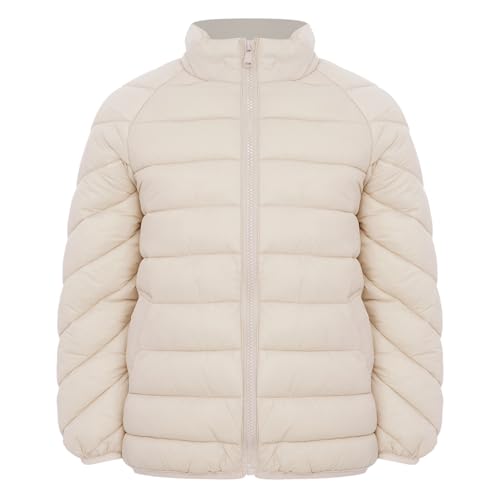Image of YiZYiF Girls Thicken Padded Clothes Lightweight Puffer Jacket Zip Up Warm Outerwear Winter Fleece Coats 5-12 Years