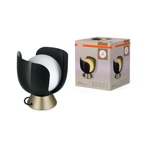 Osram Lampe de table Corolle E14 métal verre rétro noir Lampe de table
