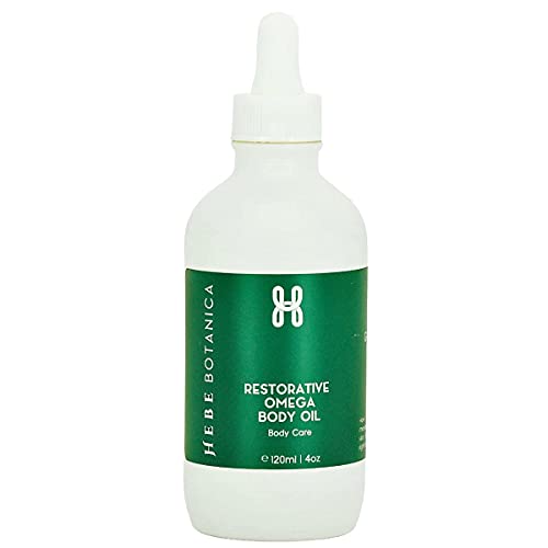 Hebe Botanica Restorative Omega Body Oil With Rosehip Seed Oil - For Dry, Dull, Sensitive Skin, Stretch Marks, Cellulite, Dark Spots, Repairs Skin Barrier 4.0 fl oz