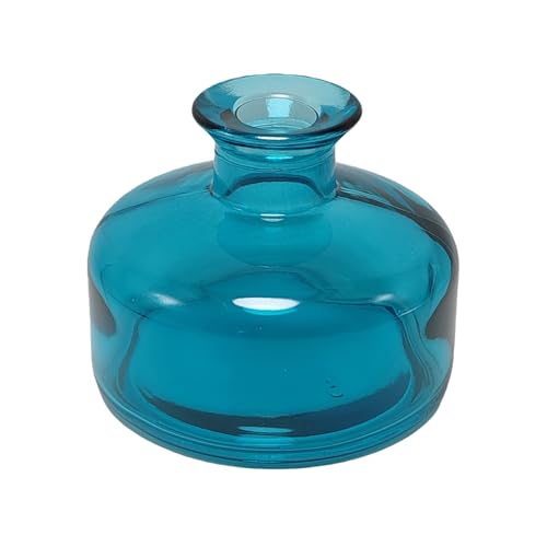 200ml Navy Blue Glass Diffuser Bottle Round Aromatherapy Storage Jar Container Perfume Fragrance Accessory for DIY Replacement Sticks Crafts