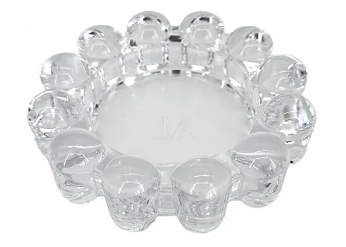 Alice Lane Home Collection Original Clear Glass Small Bubble Candle Dish