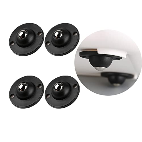 JVXYORENS キャスターセット 収納・家具用ブラックステンレス製粘着式回転キャスター4個パック