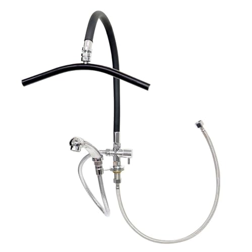 Generic Head Spa Waterfall Shower Head for Shampoo Sink Water Spa&Salon Care Adjustable Black, Silver