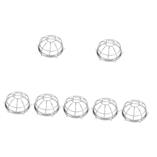 KOMBIUDA 7 Piezas Protector para Detector de Humo de Metal Resistente Cubierta para Cabezal de Rociador contra Bloqueos Fácil Instalación para Sistemas de Seguridad contra Incendios