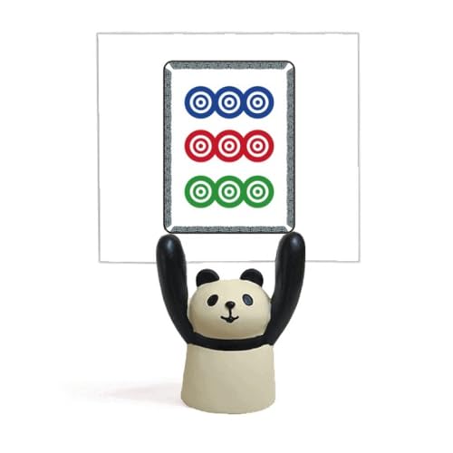 Mahjong Porte-mémo Motif Panda 9 Carreaux avec pois pour bureau