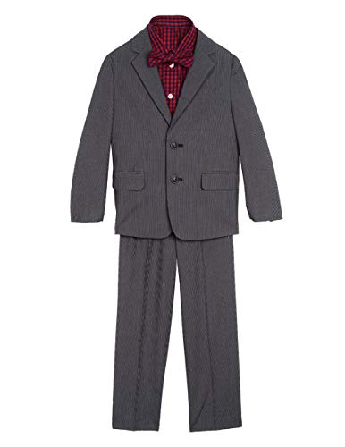 Image of Nautica Boys' Suit Set with Jacket, Pant, Shirt and Tie