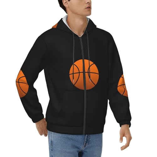 Sweat à capuche imprimé basket-ball homme décontracté automne hiver