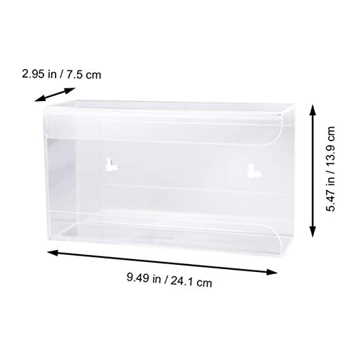 Hemobllo Einweghandschuhe Aufbewahrungsbox Handschuhfachhalter Acrylhandschuhfach Wandhalterung Einweghandschuhspender… – Bild 3