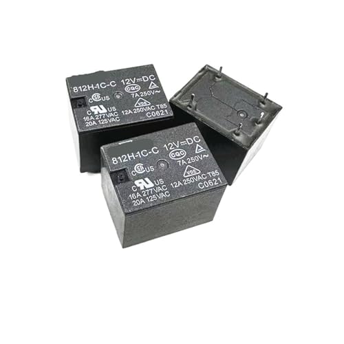 Relé 12V 812H-1C-C de 5 pines y alta potencia 20A conmutado