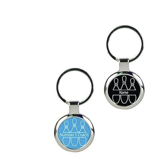 Engraved Personalized Sports Bowling Key Chain in choice of 2