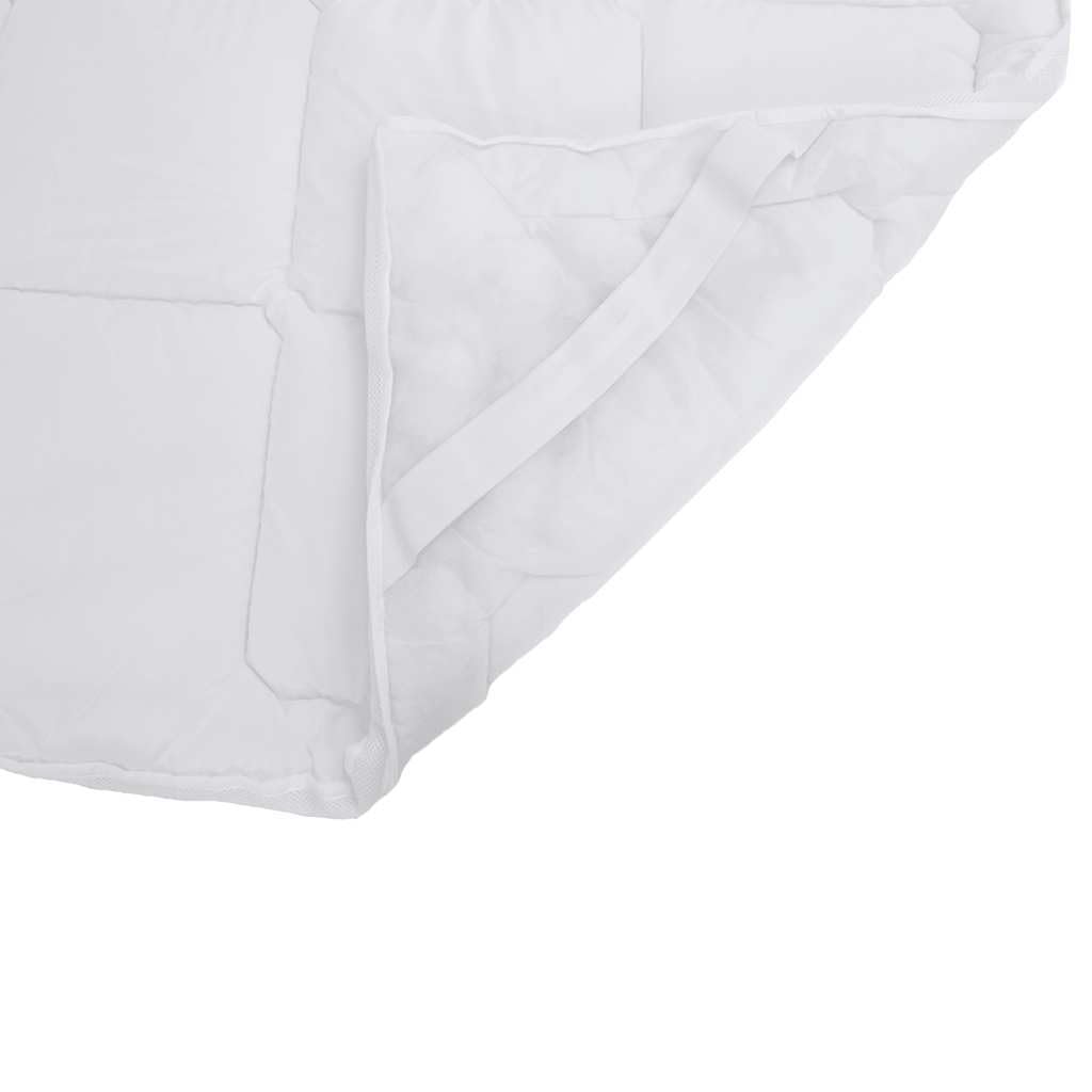Biały ochraniacz na materac 140 x 220 cm, oddychający pokrowiec na materac z mikrofibry z wypełnieniem poliestrowym, przewiewne krawędzie 3D i elastyczne narożniki, można prać w pralce w temperaturze