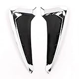 2Pcs for BMW X5 Side Vent Trim F15 X5M F85 Fender Side Vents Mesh ABS Sticker Hole Shark Grille (Silver)