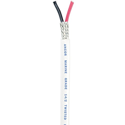Ancor 141425 Marine Grade Electrical Twisted Paris Tinned Boat Wiring with Shield (14-Gauge, 250-Feet)