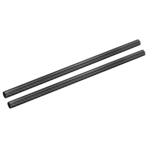 QUARKZMAN 2 Stück Kohlefaserrohre 12 x 14 x 330mm Matte Oberfläche Stange 3K Rollgewickelte Kohlefaser Rundrohre für RC Flugzeug Quadcopter Multicopter