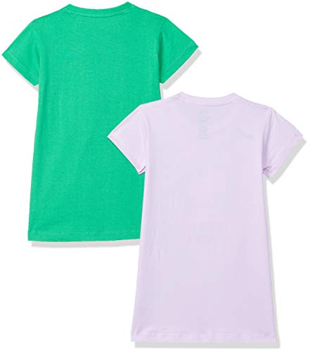 Image of Joshua Tree Girl's Cotton Knee-Long Dress (HK003-14 Green Pink 9-10 Yrs)