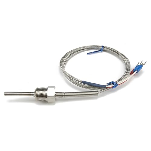 Sensor de temperatura RTD con cabezal de sonda de 50mm y cable de 1m 2