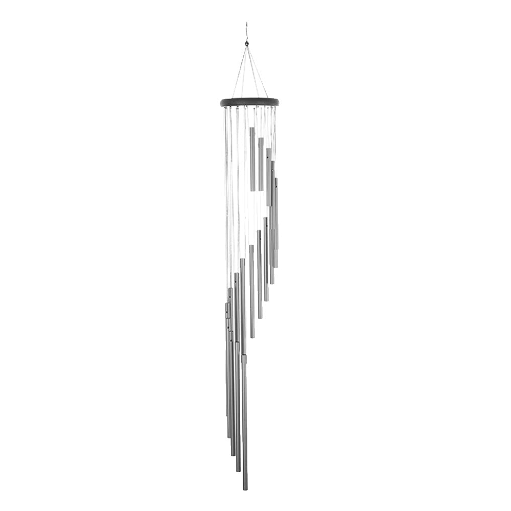 WJBABJ Nordic Wind Chimes Metal Wind Bells Classic Handmade Ornament Garden Patio Outdoor Wall Hanging Door Hanging Ornament Home Decor (Color : Silver)