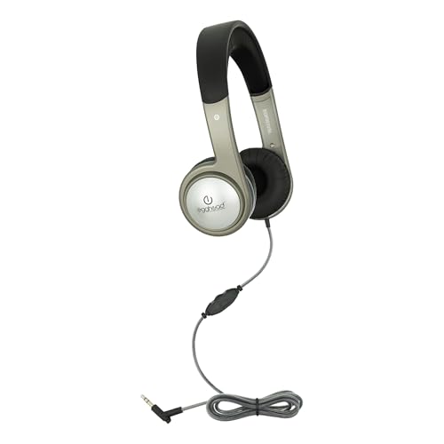 Image of Egghead Deluxe Multimedia Headphones with Leatherette Ear Cushions, Adjustable Padded Headband, 360 Pivoting Earcups, Tangle-Free Tri-Shield Cord, and 3.5mm Slim Barrel Plug