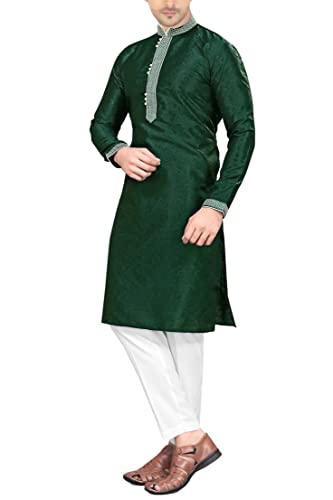 SK115 Men's Kurta Pajama Set Indian Traditional Party Wear Outfit3