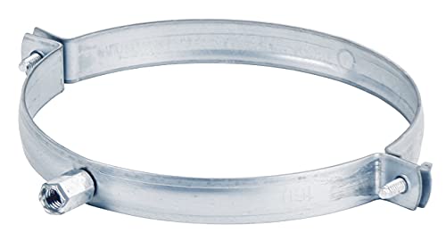 Abrazadera de Tubo de Ø 160mm de Acero Galvanizado para Soporte de Tubos de Calefacción, Canalón, 1 Unidad