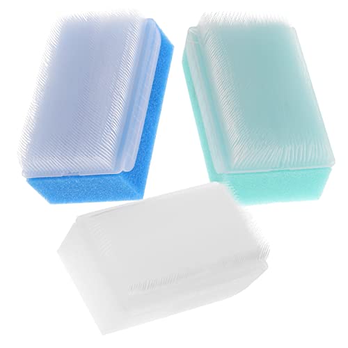 WRITWAA 3 Piezas cepillo de champú aseo Baños limpieza cepillo para el cuero cabelludo cepillo para fregar bath calmar Vaya masajeador depurador de baño de champú cepillo de esponja