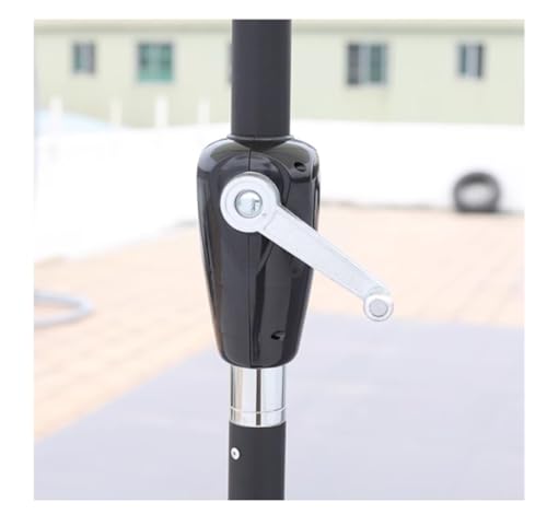 Sombrilla antiviento CLSDRZC de rayas con base estable 55 lb para terraza y patio 7