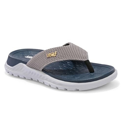 Image of leaf Heel Pain & Swelling Relief Slippers for Men & Women - Unisex Grey Cushioned Comfort Slippers with Arch Support - Pain-Relieving Footwear for Swollen Feet & Heel Pain