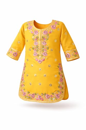 Image of FFION - Girls Salwar Suit with Dupatta Set - Elegant Embroidery Work Traditional Ethnic Wear I Festive Party Dress I Birthday Dress for Girls