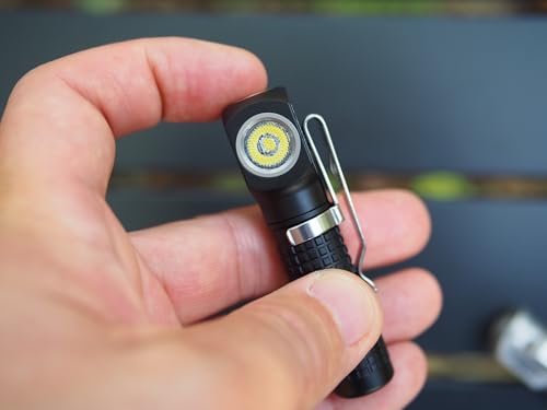 Image of Manker E02 III Everyday-Carry Flashlight, USB-C Rechargeable 10440 / AAA Flashlight, Pocket EDC Flashlight with Magnetic Tail, Reversible Clip (400 Lumens NICHIA 519A-v1 4000K R9080, Black)