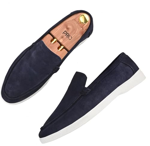 Image of Men Classic Suede Leather Loafers - Cushioned Comfort, Durable Sole & Everyday Luxury